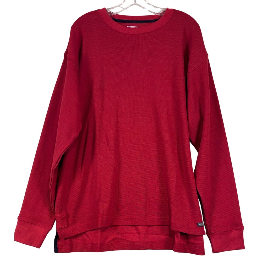 NWT Smith's Workwear Red Gusset Waffle Knit Thermal Long Sleeve Shirt XL Layer